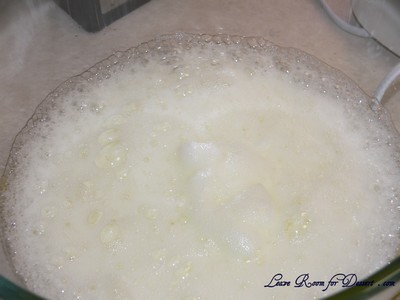 Egg White beaten until frothy and starting to form small peaks