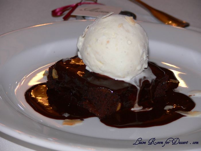 Chocolate Macadamia Brownie with Coconut Ice-Cream