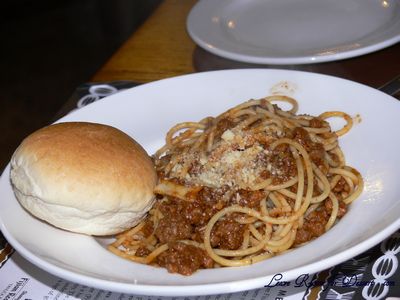 Italian Buffer - My first plate of food.... a bit of a difference from Nick's first plate