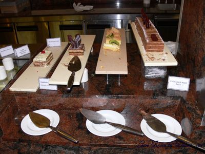 Array of cakes for dessert