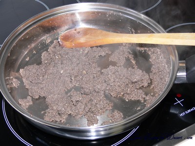 Blend the mushrooms and cook off excess liquid